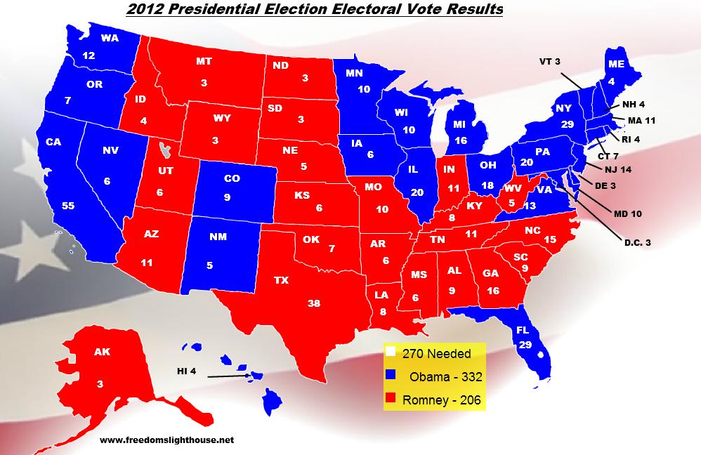 2012 Electoral map