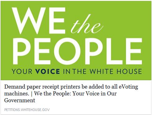 Petition for paper voting receipts
